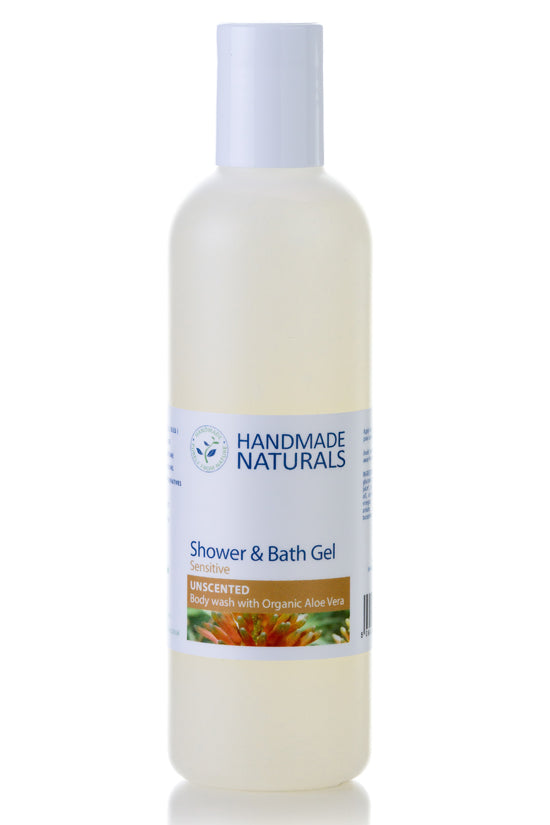 *UNSCENTED* Natural SLS FREE Shower & Bath Gel with Organic Aloe Vera