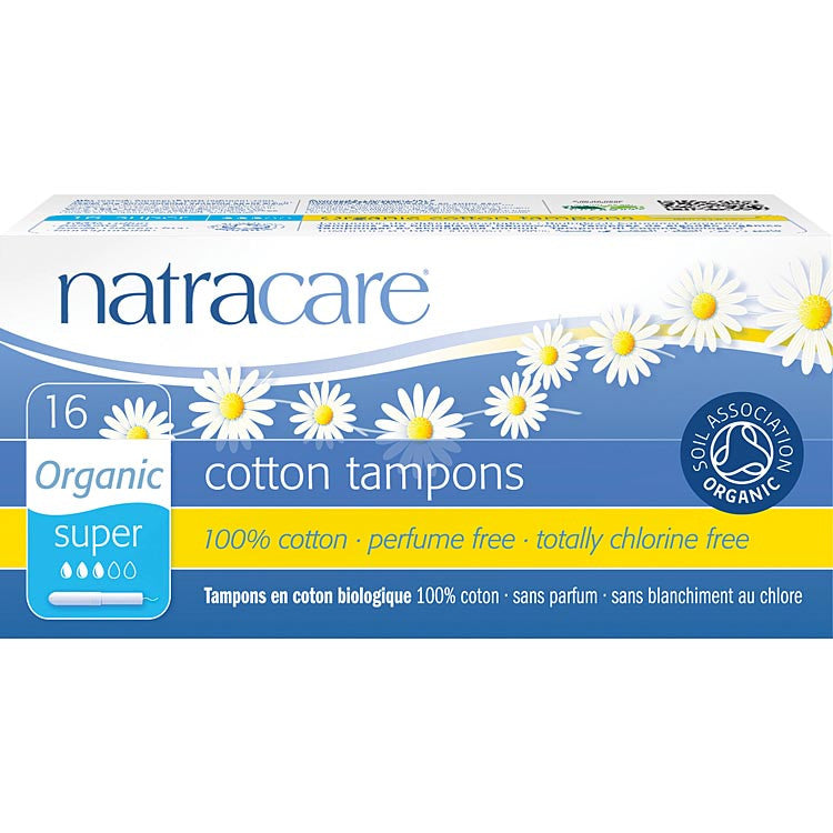 NATRACARE Certified Organic Cotton APPLICATOR TAMPONS ( Super )