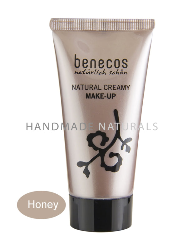 Natural Creamy LIQUID FOUNDATION with Shea Butter & Sweet Almond by BENECOS - HONEY (Medium Skin)