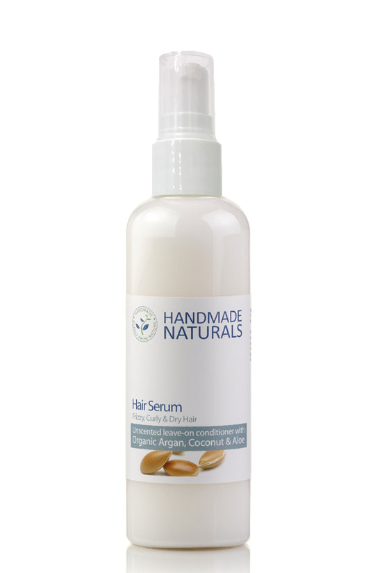 Organic Argan & Coconut LEAVE-ON CONDITIONING SERUM for Frizzy, Curly & Dry Hair - SENSITIVE