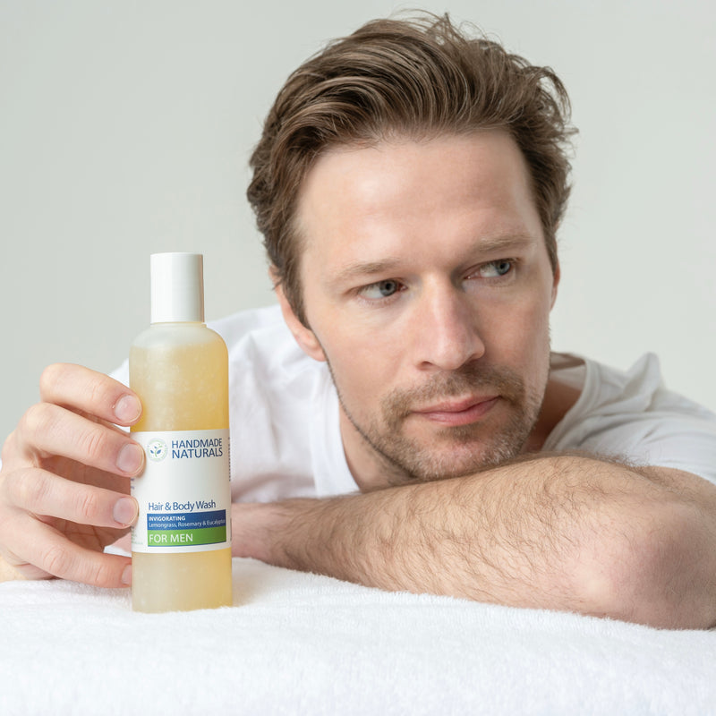 *Invigorating* HAIR & BODY WASH FOR MEN with Lemongrass & Eucalyptus - SLS & Parabens FREE