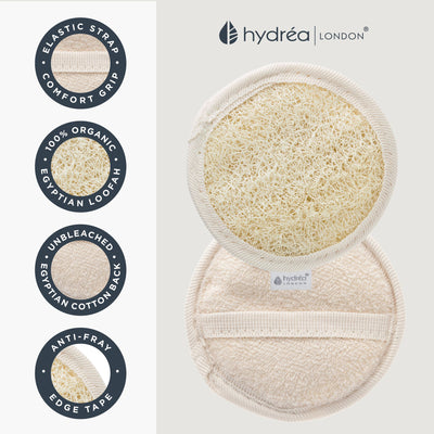 FACIAL LOOFAH PAD - Pure Egyptian Loofah for Gentle Skin Exfoliation