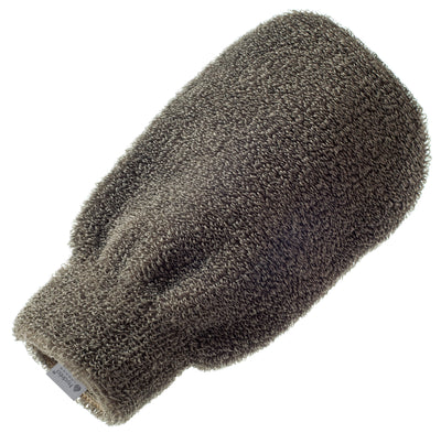 Spa grade UNBLEACHED LINEN MITT for Medium Skin Exfoliation
