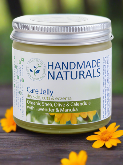 Organic Olive & Calendula CARE JELLY with Virgin Shea Butter, Lavender & Manuka (for Eczema, Rashes, Cuts, Burns & Bites)- 120 ML