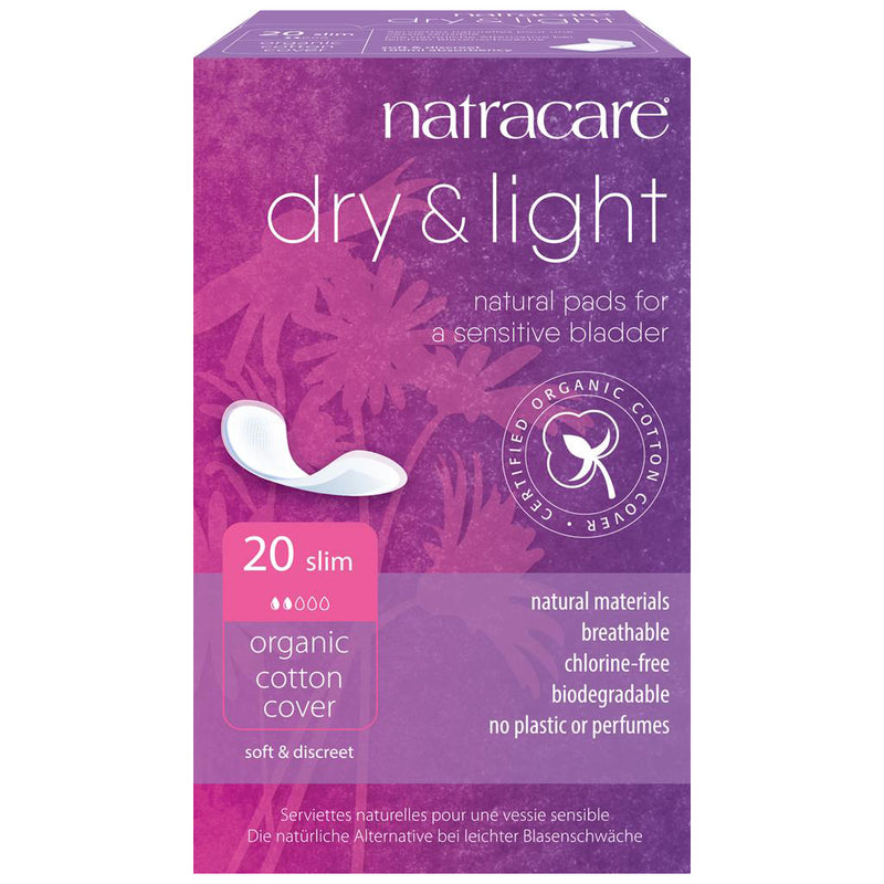 NATRACARE Certified Organic Cotton DRY & LIGHT PADS for sensitive bladder