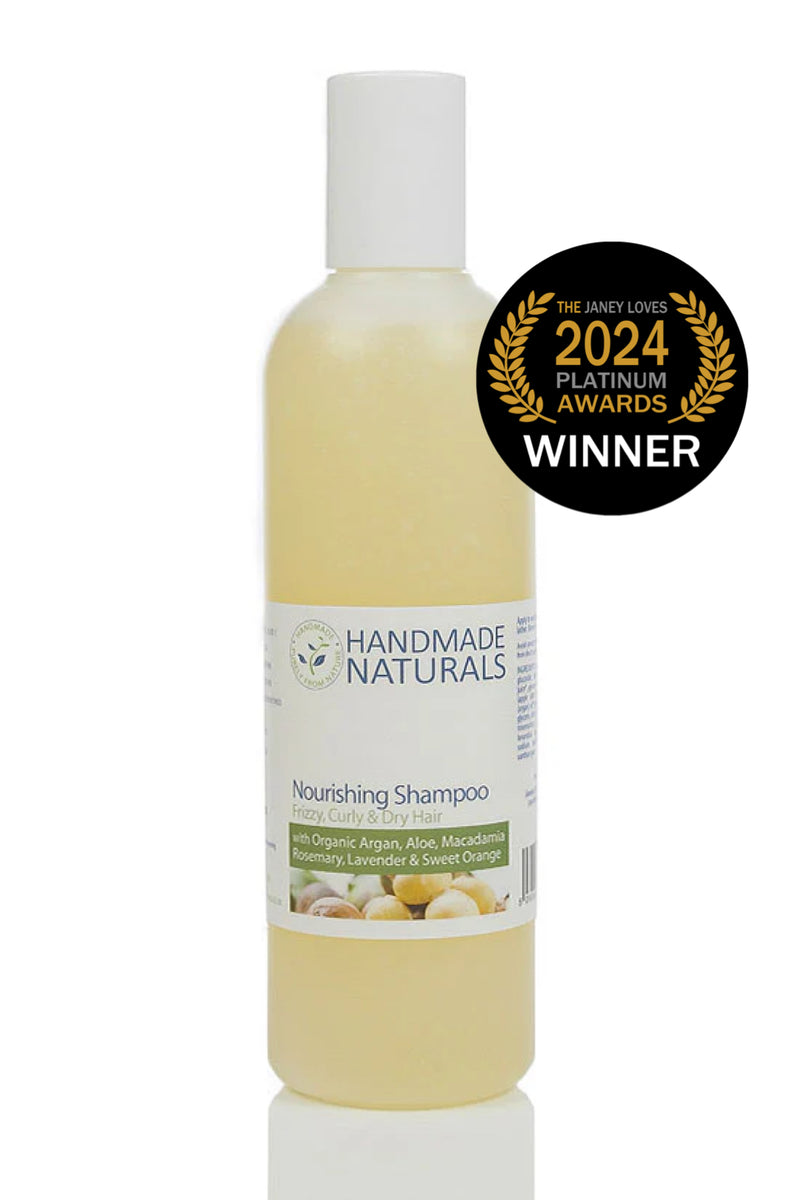 SLS & Silicone Free NOURISHING SHAMPOO with Organic Argan, Aloe & Macadamia - DRY / FRIZZY / CURLY HAIR - 250 ML