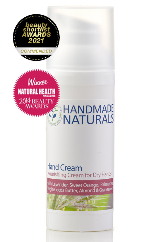 NOURISHING HAND CREAM with Organic Cocoa Butter, Lavender, Orange & Sweet Almond ( NATURAL BEAUTY AWARDS 2014 & 2021 WINNER ) - 50 ML