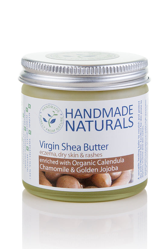 VIRGIN SHEA BUTTER enriched with Jojoba, Organic Calendula & Chamomile (for Eczema, Rashes & Dry Skin)