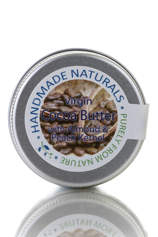 VIRGIN COCOA BUTTER with Sweet Almond & Peach Kernel - Travel/Tester Size 15 ml TIN