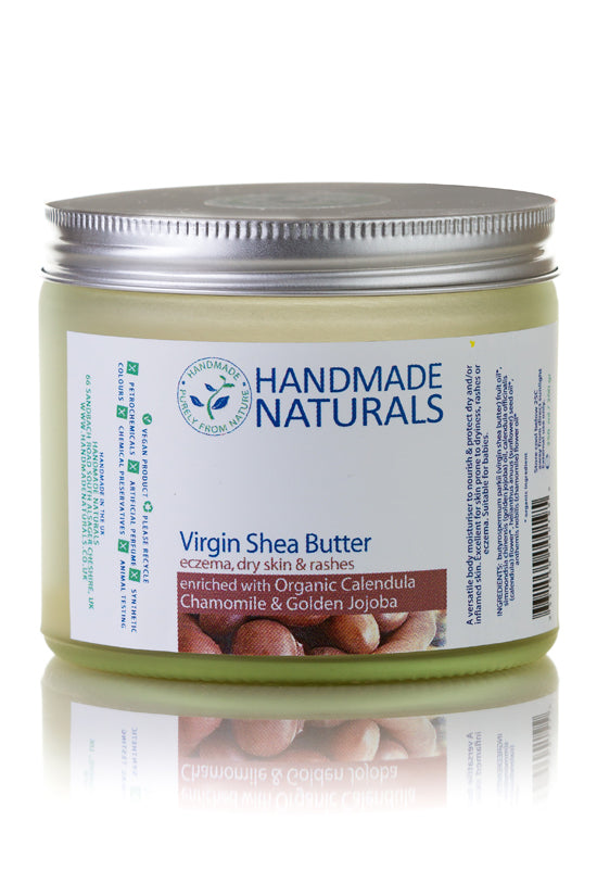 VIRGIN SHEA BUTTER enriched with Jojoba, Organic Calendula & Organic Chamomile (for Eczema, Rashes & Dry Skin) - 250 ML (200 gr)
