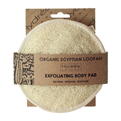 LOOFAH BODY PAD - Pure Round Egyptian Loofah & Cotton Pad For Gentle Skin Exfoliation