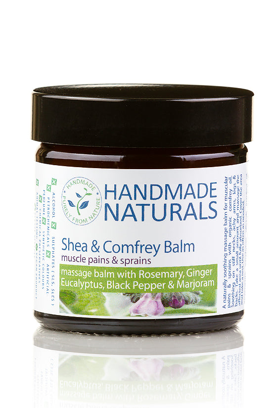 Organic SHEA & COMFREY MASSAGE BALM* - Soothes Pains & Sprains Naturally - 60 ML