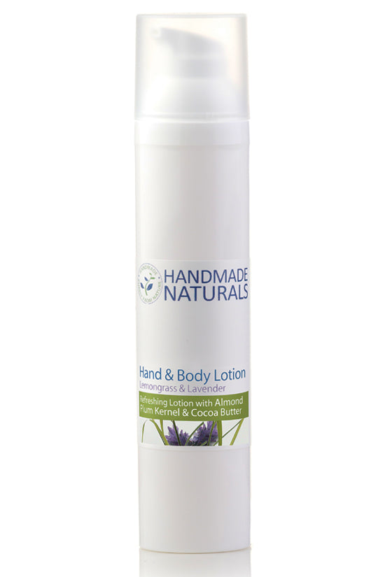 Lemongrass & Lavender HAND & BODY LOTION with Almond, Plum Kernel & Cocoa Butter