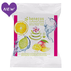 Natural Face Cleansing Wipes with Aloe, Mango & Orange Blossom, BENECOS - 25 wipes