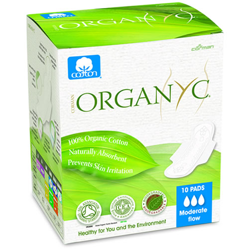 *ORGANYC* Organic Cotton MENSTRUAL PADS with Wings ( Moderate Flow )