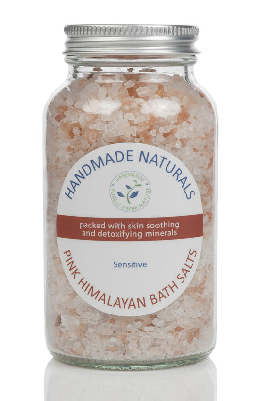 *SENSITIVE* Pink Himalayan BATH SALTS - packed with Skin Soothing & Detoxifying minerals - Glass Jar
