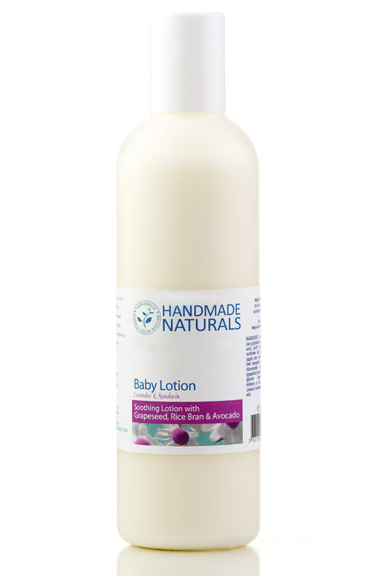 Soothing BABY LOTION with Grapeseed, Rice Bran & Avocado oils, LAVENDER & MANDARIN - 250 ML
