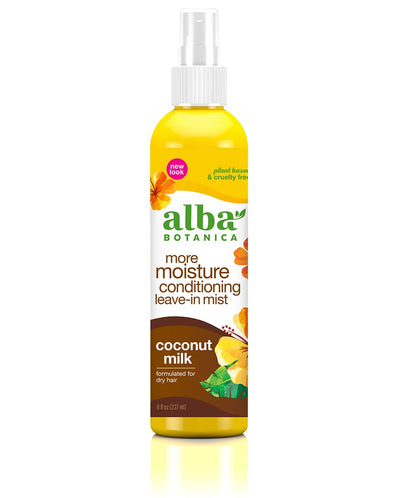 HAWAIIAN LEAVE-IN CONDITIONING MIST, drink it up coconut milk by Alba Botanica, 237 ml