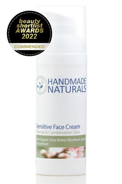 SENSITIVE FACE CREAM with Organic Shea Butter, Rosehip, Jojoba & Peach Kernel (Unscented) (BEAUTY SHORTLIST AWARDS 2022 COMMENDED) - 50 ML